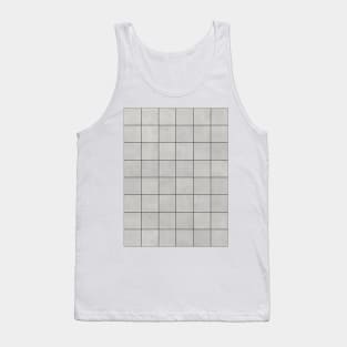 Large Grid Pattern - Grey Tank Top